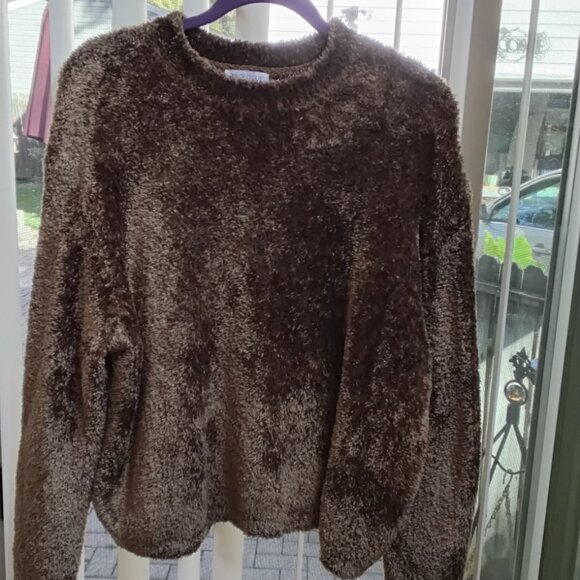 Prologue Mocha Brown Cozy Fuzzy Sweater XL - Picture 1 of 3